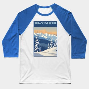 Olympic National Park Vintage Travel Poster Baseball T-Shirt